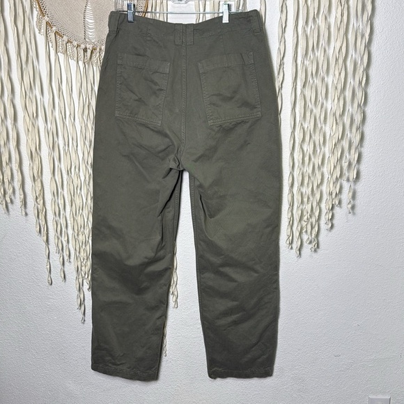 Miles Leon Olive Green Cotton Adjustable Waist Patch Pocket Chino Trouser UK32 - Picture 5 of 16